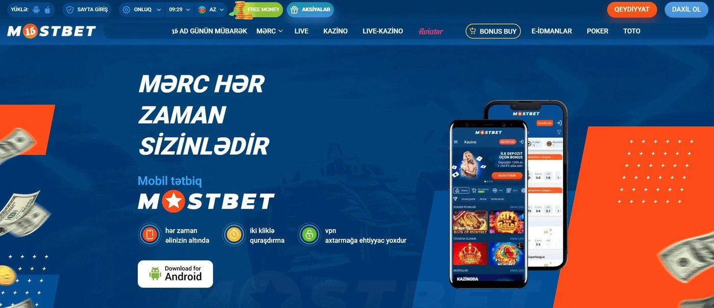 Mostbet indir ilə tətbiqdə nələr var