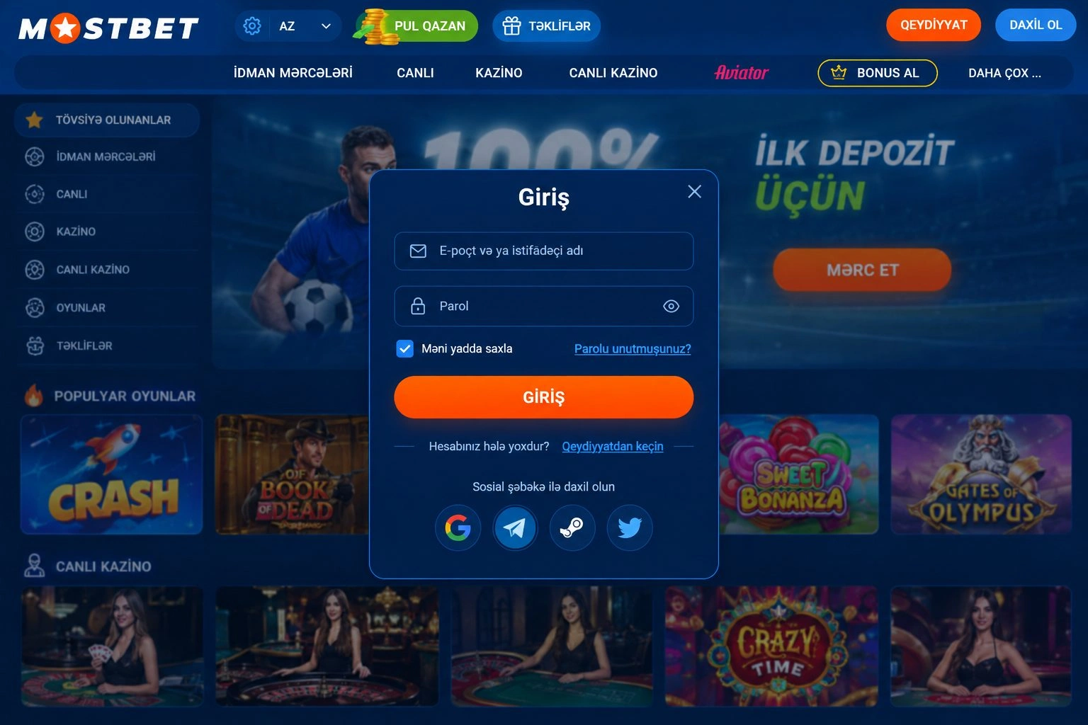 Mostbet giriş: hesabınıza bir neçə addımda daxil olun